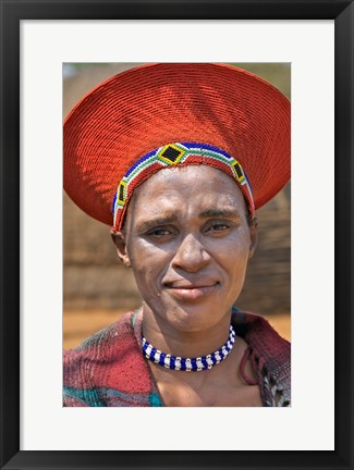 Framed South Africa, KwaZulu Natal, Shakaland, Zulu tribe Print