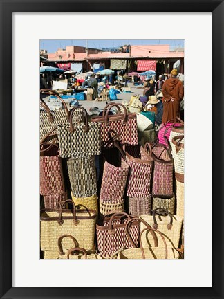 Framed Souqs of Marrakech, Marrakech, Morocco Print