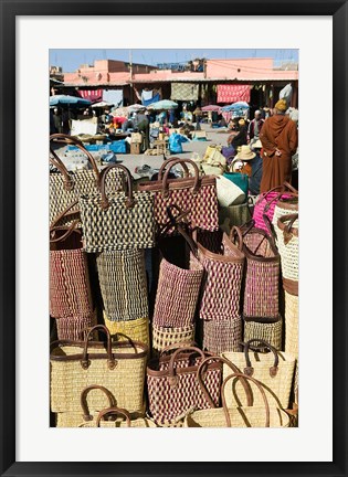 Framed Souqs of Marrakech, Marrakech, Morocco Print
