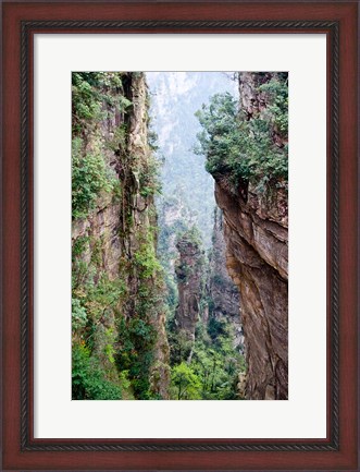 Framed Stone Spires, Zhangjiajie National Forest Park, Hunnan, China Print