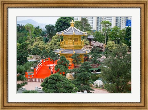 Framed Gold Pavilion of Absolute Perfection, Hong Kong, China Print