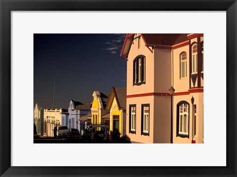 Framed Street Scene and Town View, Namibia Print