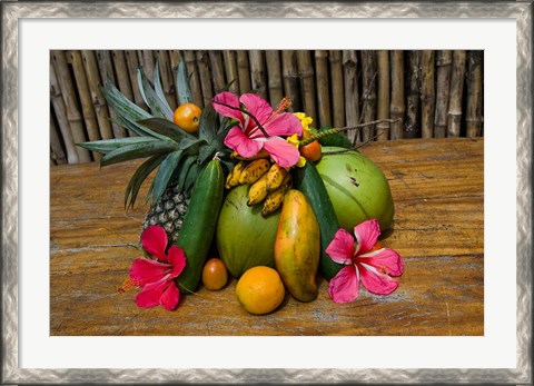 Framed Tropical Fruit on Praslin Island, Seychelles Print