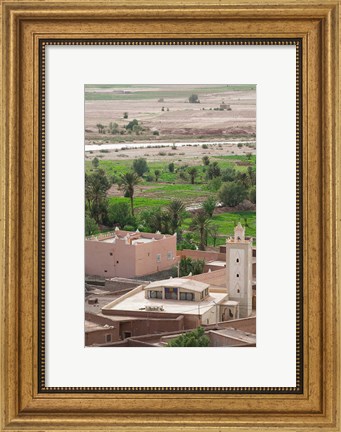 Framed Village in Late Afternoon, Amerzgane, South of the High Atlas, Morocco Print