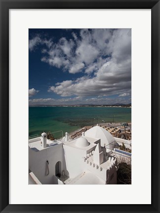 Framed Tunisia, Cap Bon, Gulf of Hammamet from the Kasbah Print