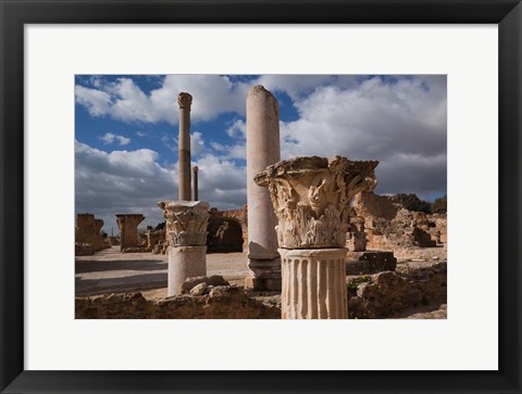 Framed Tunisia, Carthage, Antonine Bath Ancient Architecture Print