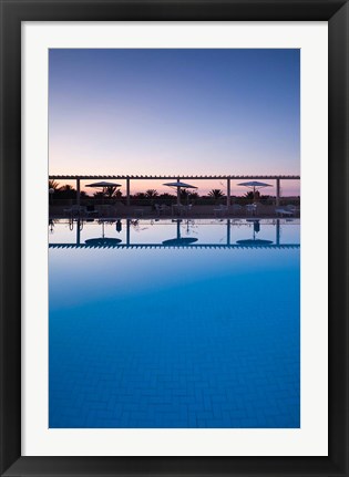 Framed Tunisia, Jerid Area, Tozeur, Hotel El Mouradi Pool Print