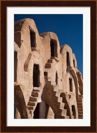 Framed Fortified ksar building, Tunisia Print