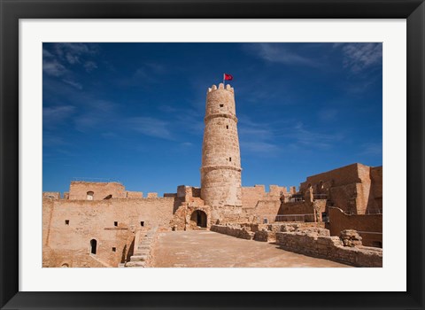 Framed Tunisia, Monastery, Ribat, 8th century, courtyard Print