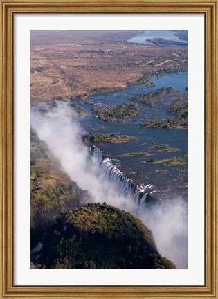 Framed Victoria Falls, Zambesi River, Zambia Print