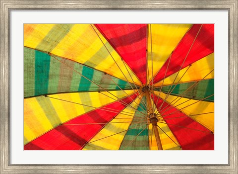 Framed Umbrella patterns, Fuli Village market, Yangshuo, China Print