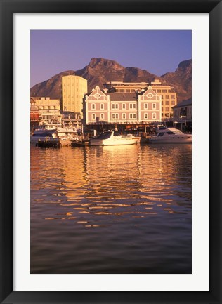 Framed Victoria and Albert Waterfront Center, Cape Town, South Africa Print