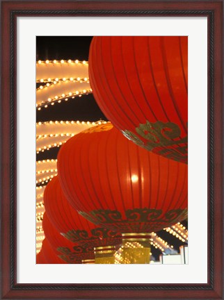 Framed Traditional Red Lanterns, China Print