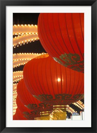 Framed Traditional Red Lanterns, China Print