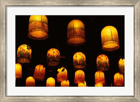 Framed Traditional Lanterns, China Print