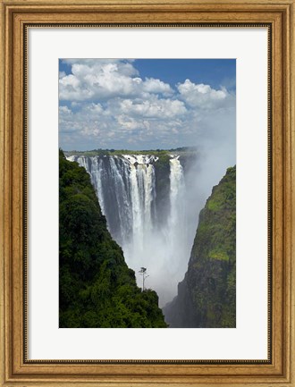 Framed Victoria Falls, Mosi-oa-Tunya, Zimbabwe, Africa Print