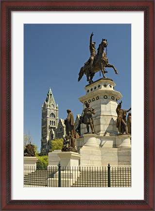 Framed Washington Monument Richmond Virginia Print