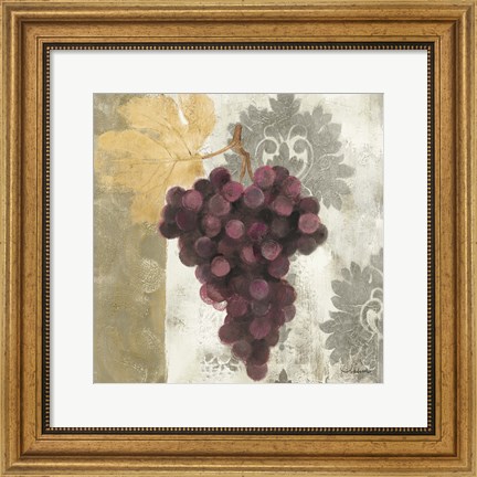 Framed Acanthus and Paisley With Grapes  I Print