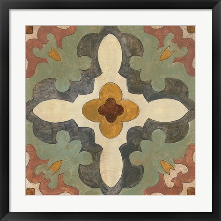 Framed Andalucia Tiles B Color Print