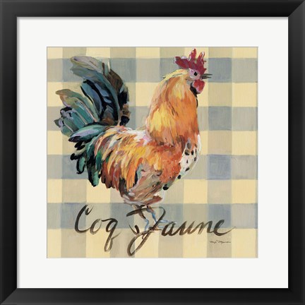 Framed Coq Jaune Print