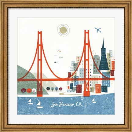 Framed Colorful San Francisco Print