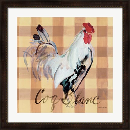 Framed Coq Blanc Print