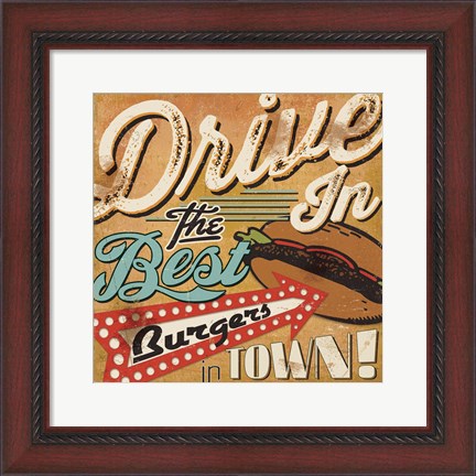 Framed Diners and Drive Ins I Print