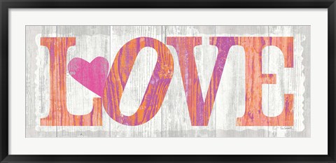 Framed Driftwood Love Print