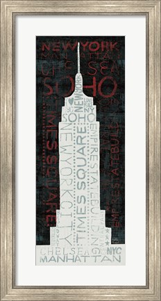 Framed Empire State Building - Red Print