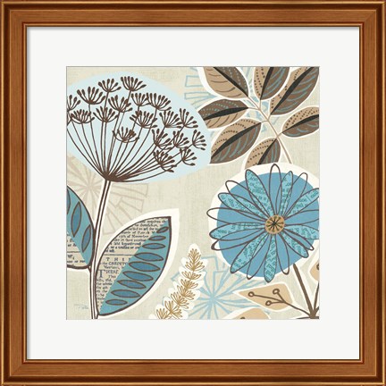 Framed Funky Flowers IV Print