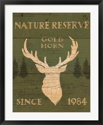 Framed Lodge Signs IX Green Print