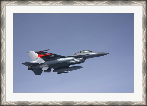 Framed F-16 Fighting Falcon of the Norwegian Air Force Print