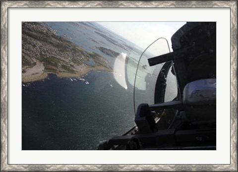 Framed Flying in a Saab J 32 Lansen fighter of the Swedish Air Force Historic Flight Print