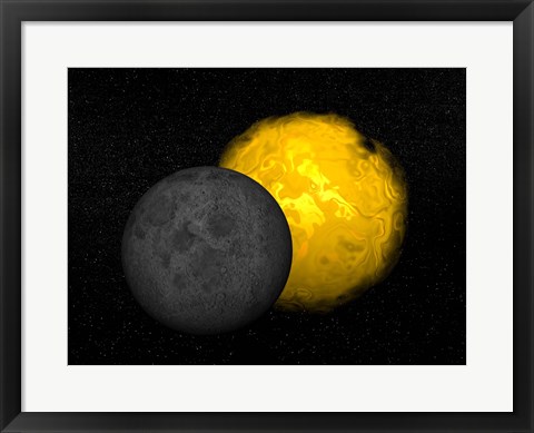 Framed Partial eclipse of the Sun Print
