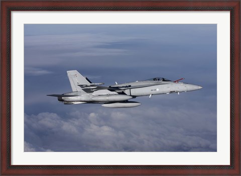 Framed Side view of F-18 Hornet Print