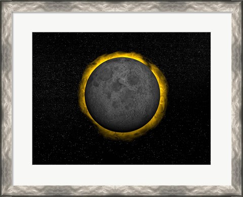 Framed Total eclipse of the Sun Print