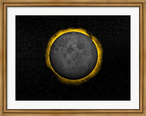 Framed Total eclipse of the Sun Print