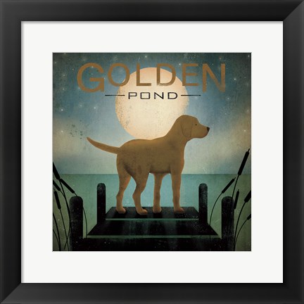 Framed Moonrise Yellow Dog Print
