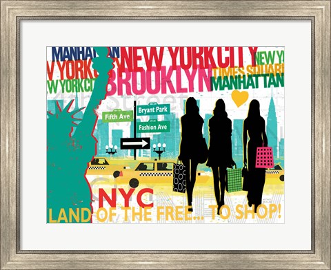 Framed New York City Life III Print