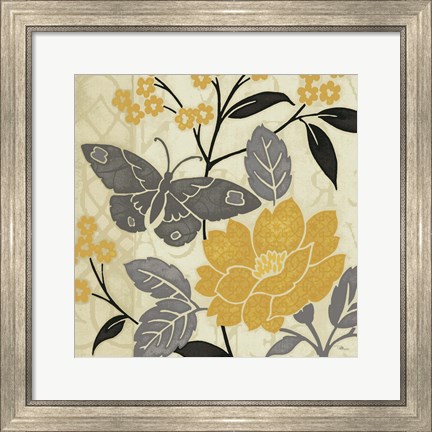 Framed Perfect Petals IV Yellow Print