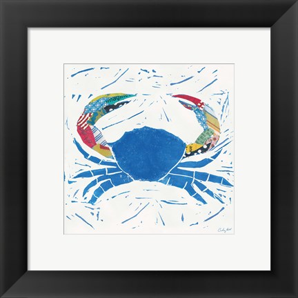 Framed Sea Creature Crab Color Print