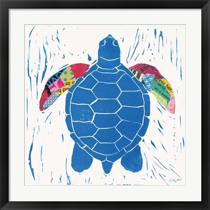 Framed Sea Creature Turtle Color Print