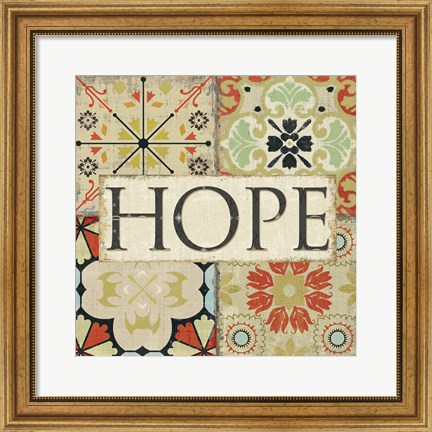 Framed Spice Santorini II - Hope Print