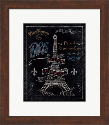 Framed Travel to Paris I Print
