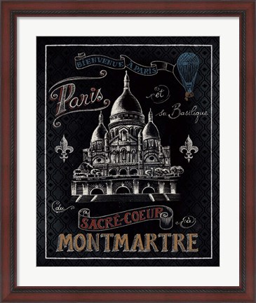 Framed Travel to Paris III Print