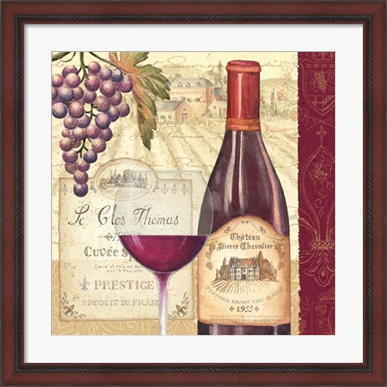 Framed Wine Tradition II Print