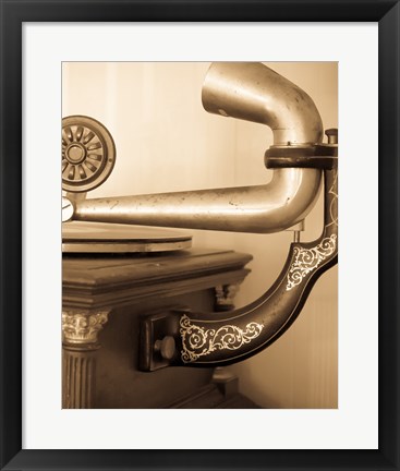 Framed Vintage Phonograph Print