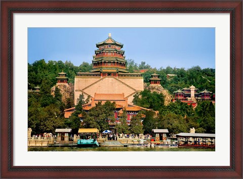 Framed Pavilion of Buddhist Fragrance, at the Summer Palace, Beijing, China Print