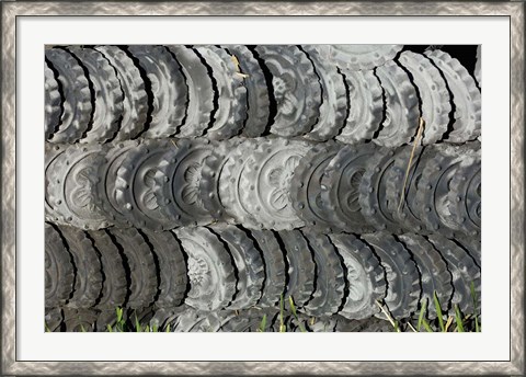 Framed Ceramic Roof Tiles For Sale, Jianchuan County, Yunnan Province, China Print