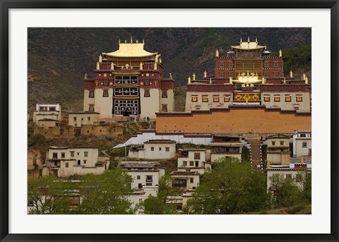 Framed Deqin Tibetan Autonomous Prefecture, Songzhanling Monastery, Zhongdian, Yunnan Province, China Print